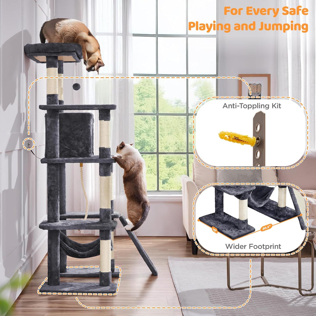 Sturdy Cat Tower for Heavy Cats, Indoor